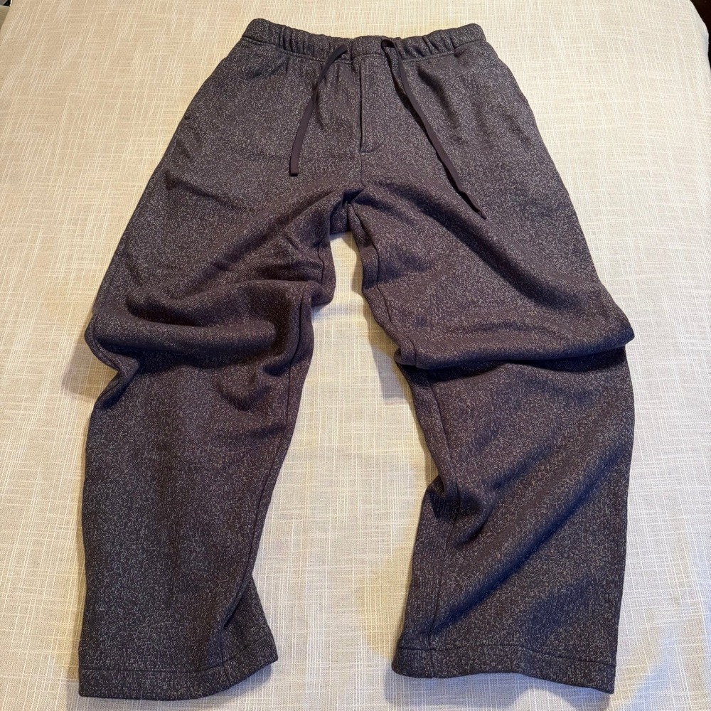 Orvis Mens Fleece Lined Sweatpants Gray Marl Relaxed Fit Large RN70534